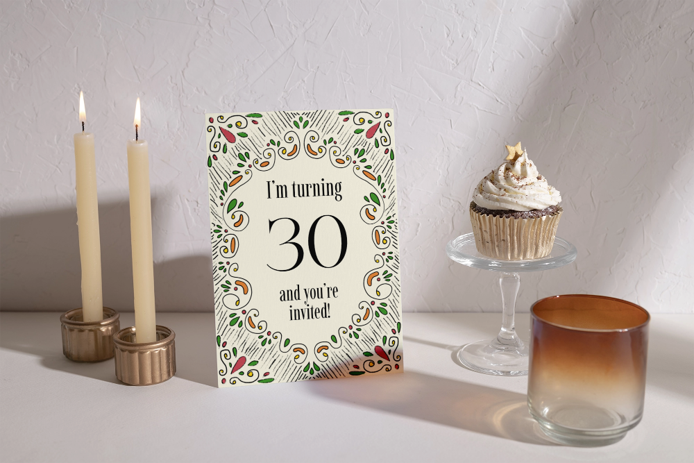 Canva template: I'm turning _, and you're invited!
