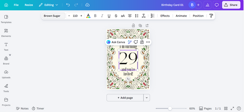 Canva template: I'm turning _, and you're invited!