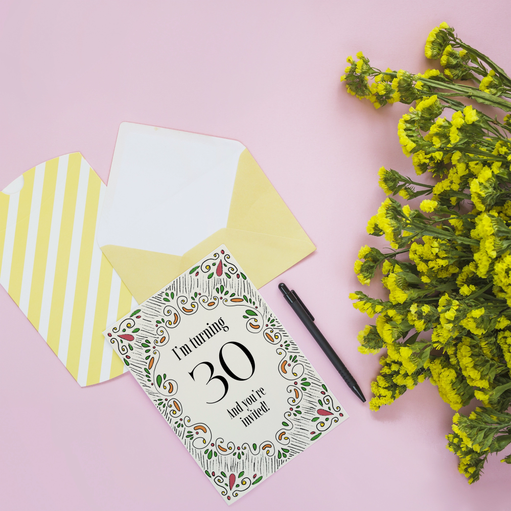 Canva template: I'm turning _, and you're invited!