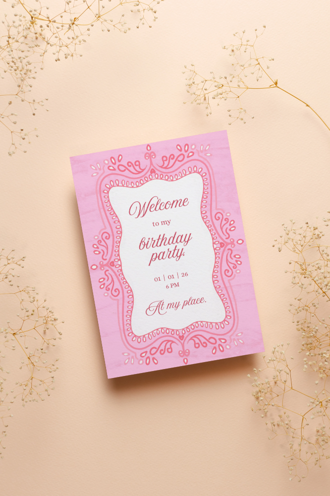 Canva template: Pretty Pink Invitation