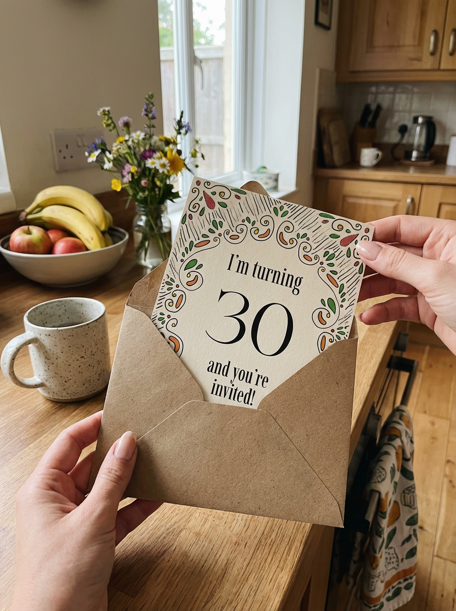 Canva template: I'm turning _, and you're invited!